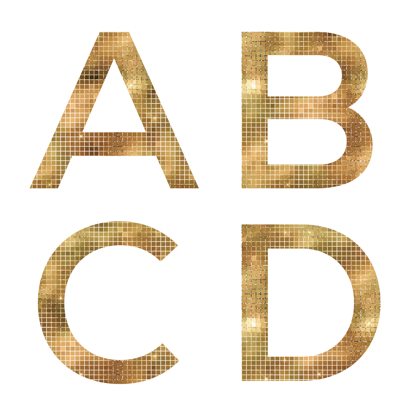Disco Ball Tiles - Gold